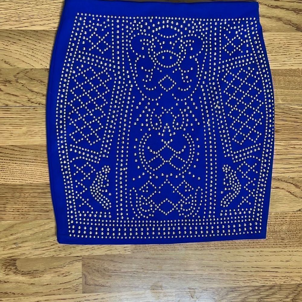 Banjul Women's Top and Skirt Set Sequin Bodycon Long Sleeve Blue Size Small - Picture 2 of 15